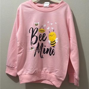NWT Girls Long Sleeve Graphic Sweatshirt:  Honey Bee Mine